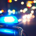 Police car with lightbar