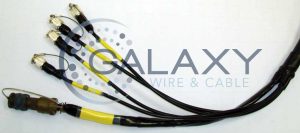 Coax cable assembly, yellow and black wires